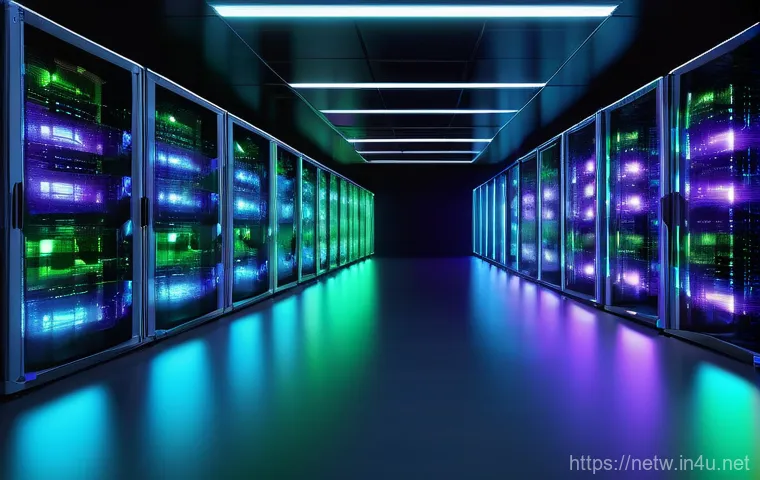네트워크 실무에서 발생한 트래픽 제어 사례 - **Image Prompt 1: Scalable Cloud Traffic Management**
    "A vibrant, futuristic data center interio...